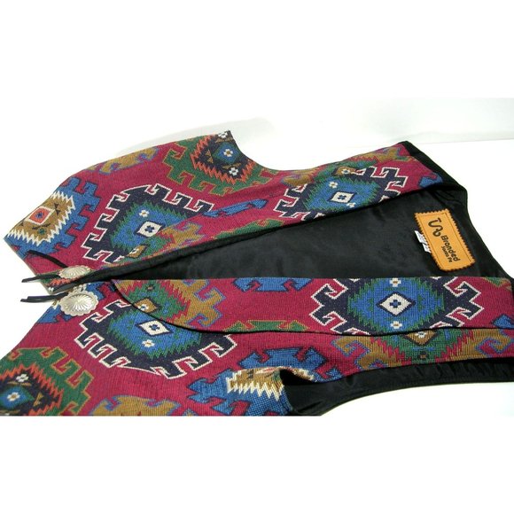 TA Branded Santa Fe Western Tapestry Vest - Picture 4 of 6